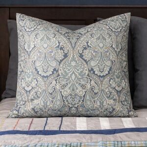 Pottery Barn Blue and Tan Paisley Fabric